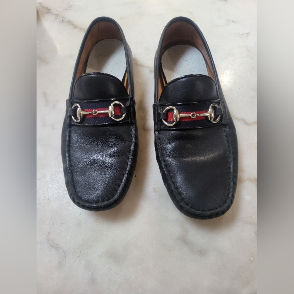 Gucci ayrton webbing driving moccasins size 9